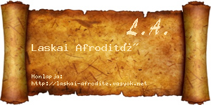 Laskai Afrodité névjegykártya